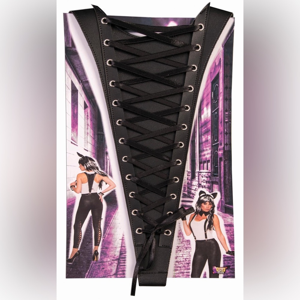 Suspenders with Lace-Up Back